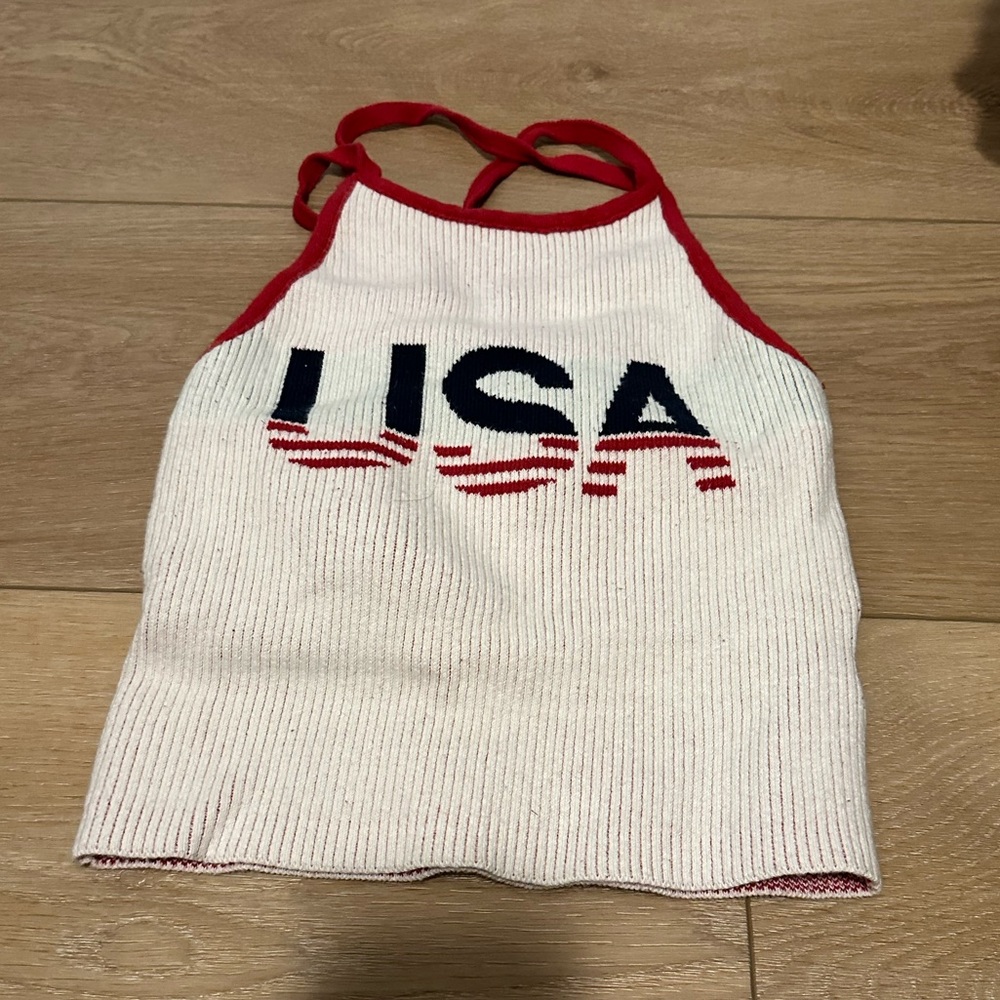USA knit halter